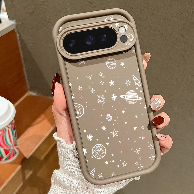 Google Pixel 9 Pro - 輝く星月柄スマホケース Google Pixel 10 9 8