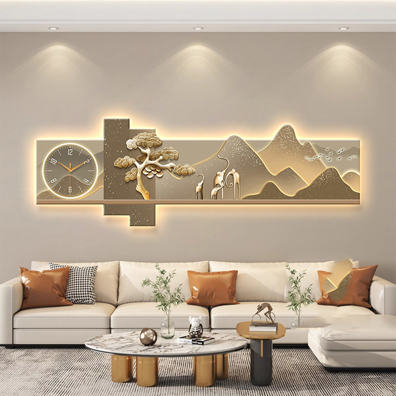 ビッグサイズアート壁画高級モダン時計壁掛け寝室美的デザイン中 - Luxury Lifestyle Design のレビューと価格