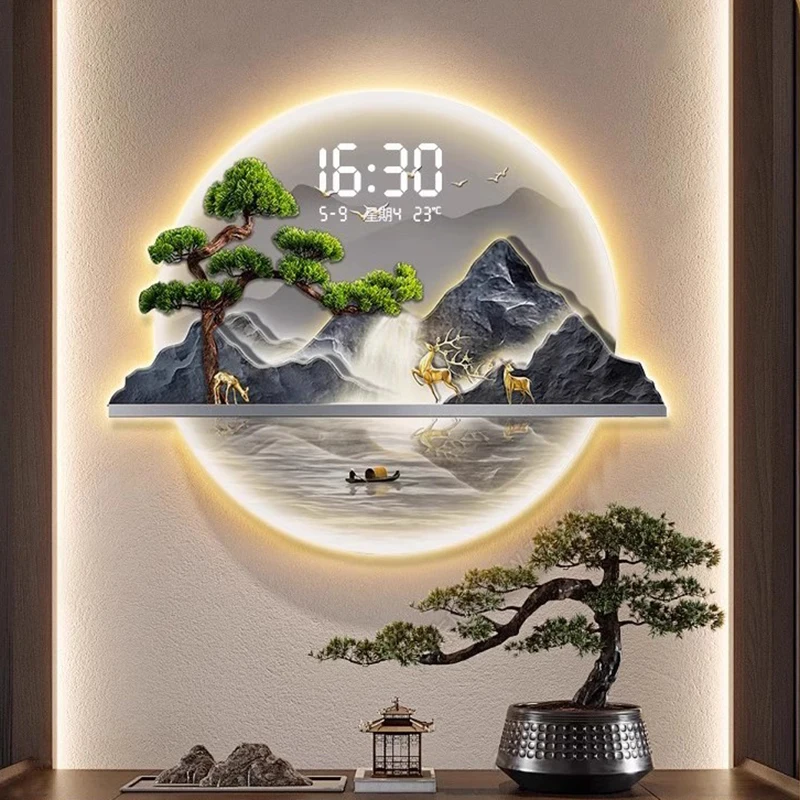 中国風デザインの壁掛け時計、モダンな美的センセーション、エイ - Luxury Lifestyle Design のレビューと価格