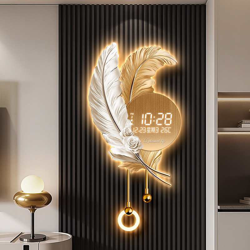 中国風のミニマリスト壁時計高級デザイン美的ファッション時計壁 - Luxury Lifestyle Design のレビューと価格