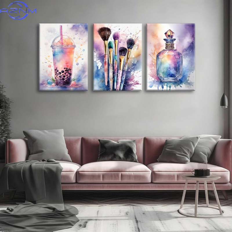 3 個の高級水彩画スイートエレメントスタイル「Exquisi - Luxury Lifestyle Pictures のレビューと価格