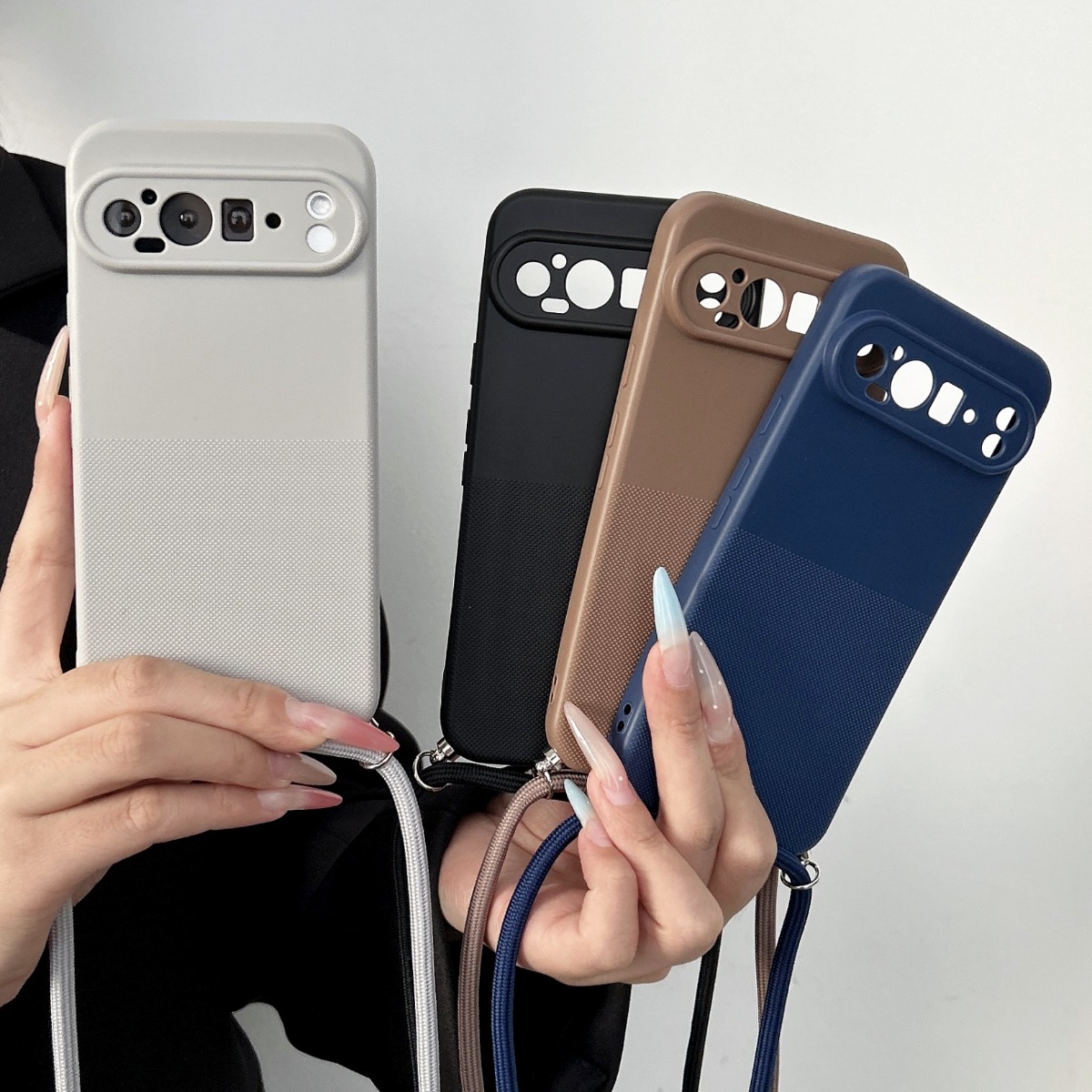 クロスボディランヤードストラップ付きマットTPUスマホケース - Google Pixel 8A のレビューと価格